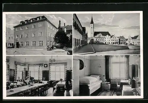 AK Frontenhausen / Ndb., Brauerei und Gasthaus Röhrl, Marktplatz