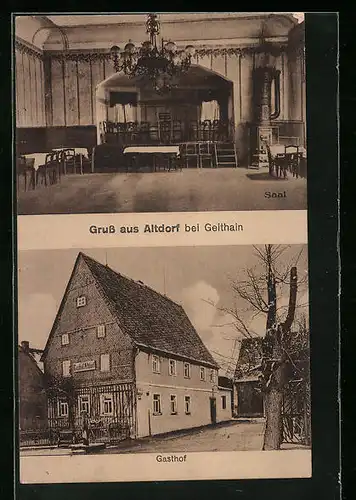 AK Altdorf / Geithain, Gasthof Altdorf, Saal