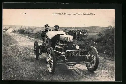 AK Rigolly sur Voiture Gabron, Autorennen