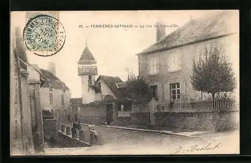 AK Ferrières-Gantinais, La Rue du Lion-d`Or