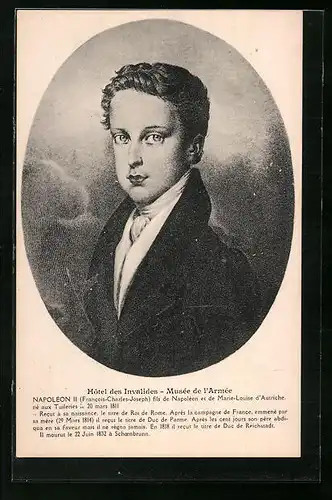 AK Portrait von Napoleon Bonaparte als Junge