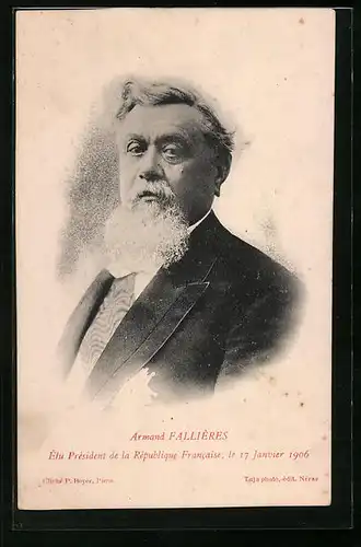 AK Armand Fallières, Élu président de la République Francaise, 1906