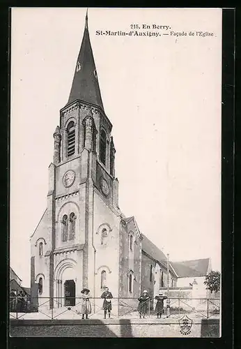 AK Saint-Martin-d`Auxigny, Facade de l`Eglise
