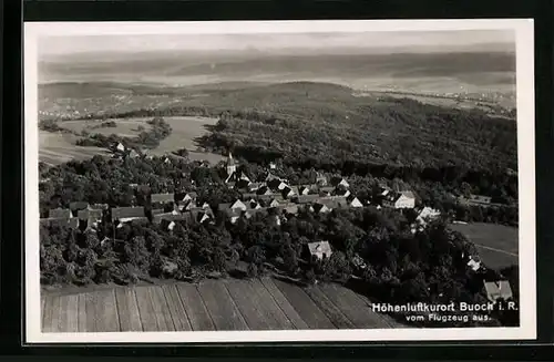 AK Buoch i. R., Fliegeraufnahme des Höhenluftkurortes