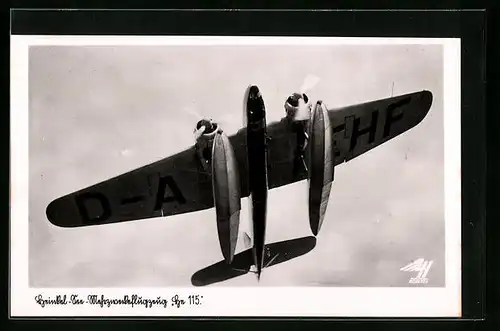 AK Heinkel-Wehrmachtsflugzeug He 115 hoch in der Luft