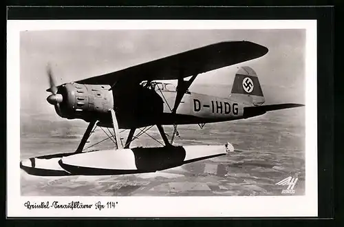 AK Heinkel-Seeaufklärungsflugzeug He 114, D-IHDG, , Wasserflugzeug