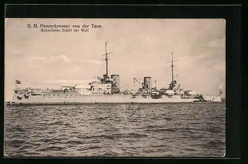 AK Panzerkreuzer S. M. von der Tanne, Schnellstes Schiff der Welt