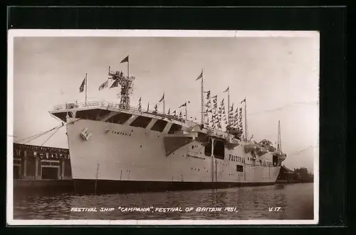 AK Flugzeugträger Campania, Festival of Britain 1951