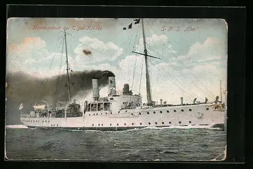 AK Kriegsschiff S. M. S. Eber, Kanonenboot der Tiger-Klasse