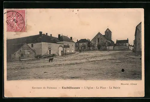 AK Eschilleuses, L`Eglise, La Place, La Mairie