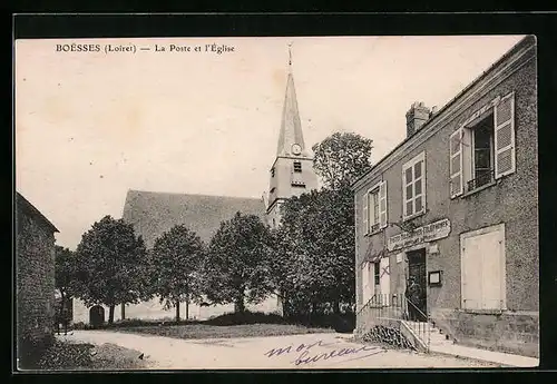 AK Boesses, La Poste et l`Église