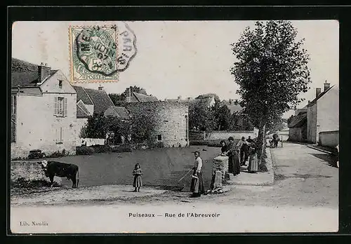 AK Puiseaux, Rue de l`Abreuvoir, Strassenpartie