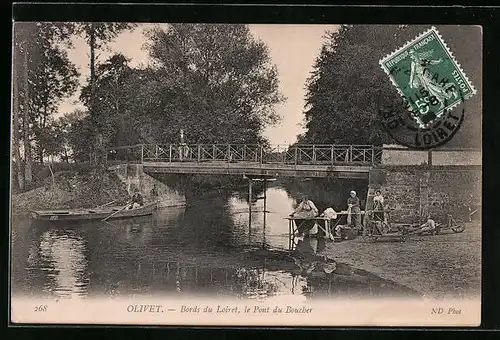 AK Bords du Loiret, Le Pont du Boucher