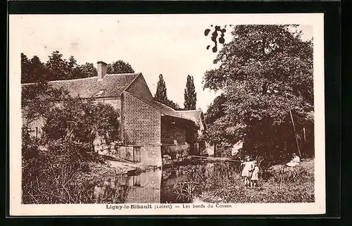 AK Ligny-le-Ribault, Les bords du Cosson