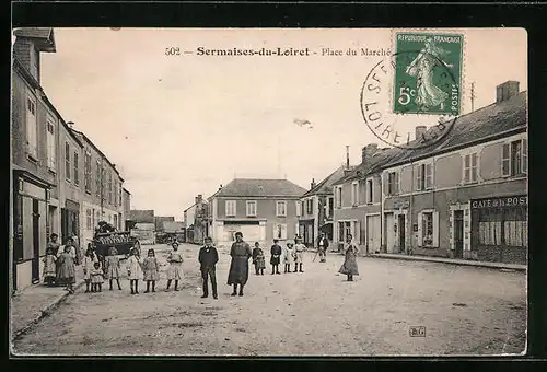 AK Sermaises-du-Loiret, Place du Marche