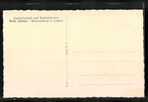 AK Wennenkamp b. Rinteln, Gasthaus W. Winter, Eine mehrere 100 Jahre alte Eiche, Dorfansicht