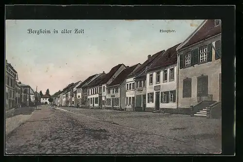 AK Bergheim / Erft, Hauptstrasse mit Geschäften