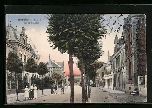 AK Bergheim a. d. Erft, Haupt-Strasse mit Passanten