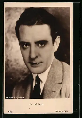 AK Schauspieler John Gilbert im Anzug mit Krawatte