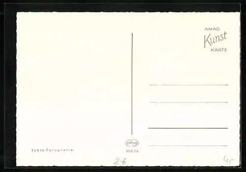 AK Liebespaar und Amor nutzen die Briefmarkensprache