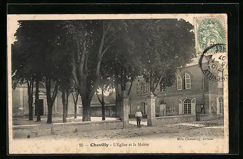 AK Chevilly, L`Eglise et la Mairie