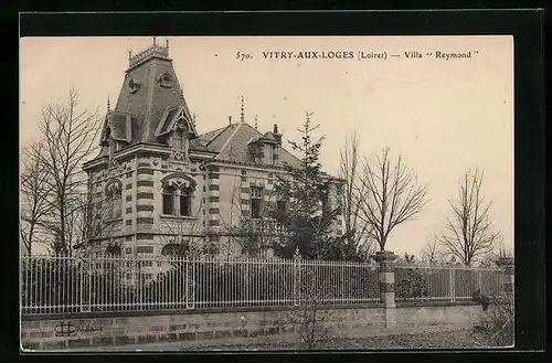 AK Vitry-aux-Loges, Villa Reymond
