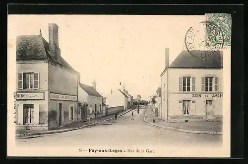 AK Fay-aux-Loges, Rue de la Gare