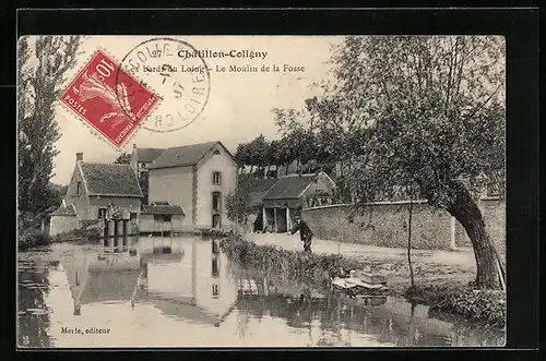 AK Chatillon-Coligny, Les bords du Loing - Le Moulin de la Fosse