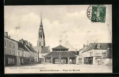 AK Beaunne-la-Rolande, Place du Marche