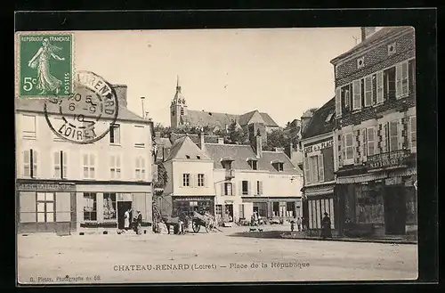 AK Chateau-Renard, Place de la Republique