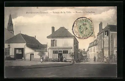 AK Ferrières-en-Gatinais, Entree de la Ville - Route de Griselles