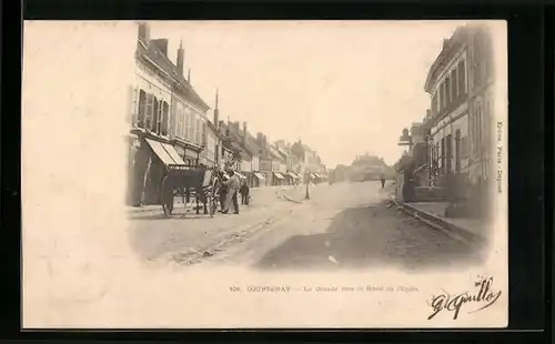 AK Courtenay, La Grande Rue et Hotel de l`Ecole