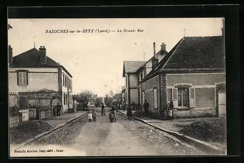 AK Bazoches-sur-le-Betz, La Grande Rue, Strassenpartie