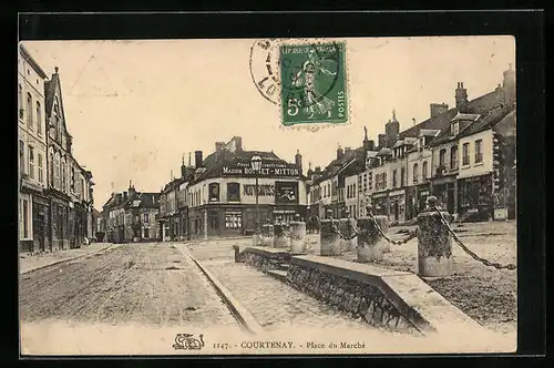AK Courtenay, Place du Marché