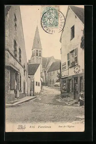 AK Ferrières, Rue de l`Eglise, Strassenpartie