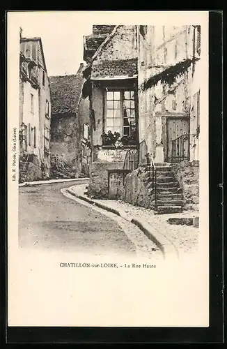 AK Chatillon-sur-Loire, La Rue Haute, Strassenpartie