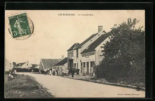 AK Les Éscrennes, La Grande Rue