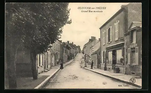 AK Ouzouer-sur-Trézée, Grand`Rue montante
