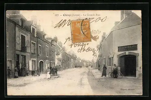 AK Cléry, La Grande-Rue