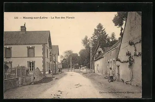 AK Meung-Sur-Loire, La Rue des Marais