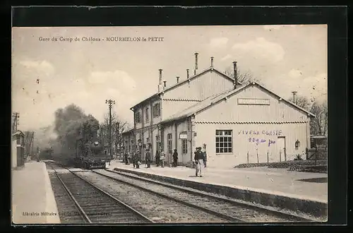 AK Mourmelon-le-Petit, Gare du Camp de Chalons, Bahnhof
