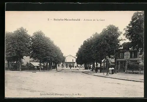 AK Sainte-Menehould, Avenue de la Gare, Bahnhof
