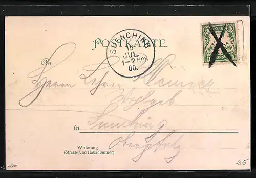 Lithographie Donauwörth, Gesamtansicht, Reichstrasse, Mangoldstein, Färberthürl