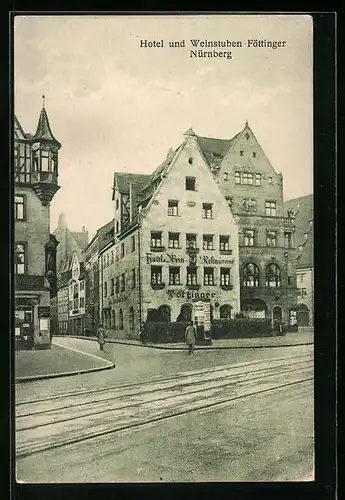 AK Nürnberg, Hotel und Weinstuben Föttinger