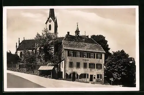 AK Altheim im Schwarzwald, Rathaus und Kirche