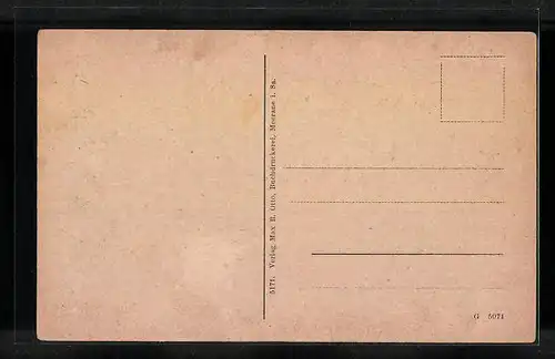 AK Meerane i. Sa., Ortsansicht im Passepartout