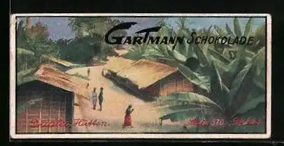 Sammelbild Gartmann Schokolade, Rund um Afrika, Duala, Hütten
