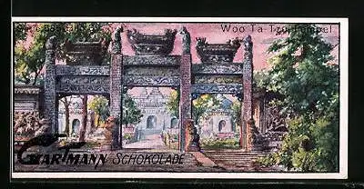 Sammelbild Gartmann Schokolade, China, Woo-Ta-Tzu-Tempel