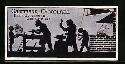 Sammelbild Gartmann Schokolade, Bei den Handwerkern, Schlosser