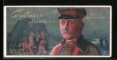 Sammelbild Deutsche Heerführer im Weltkriege, General von Emmich